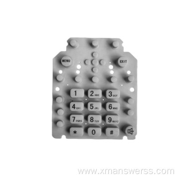 Custom conductive electronic button rubber silicone keyboard
